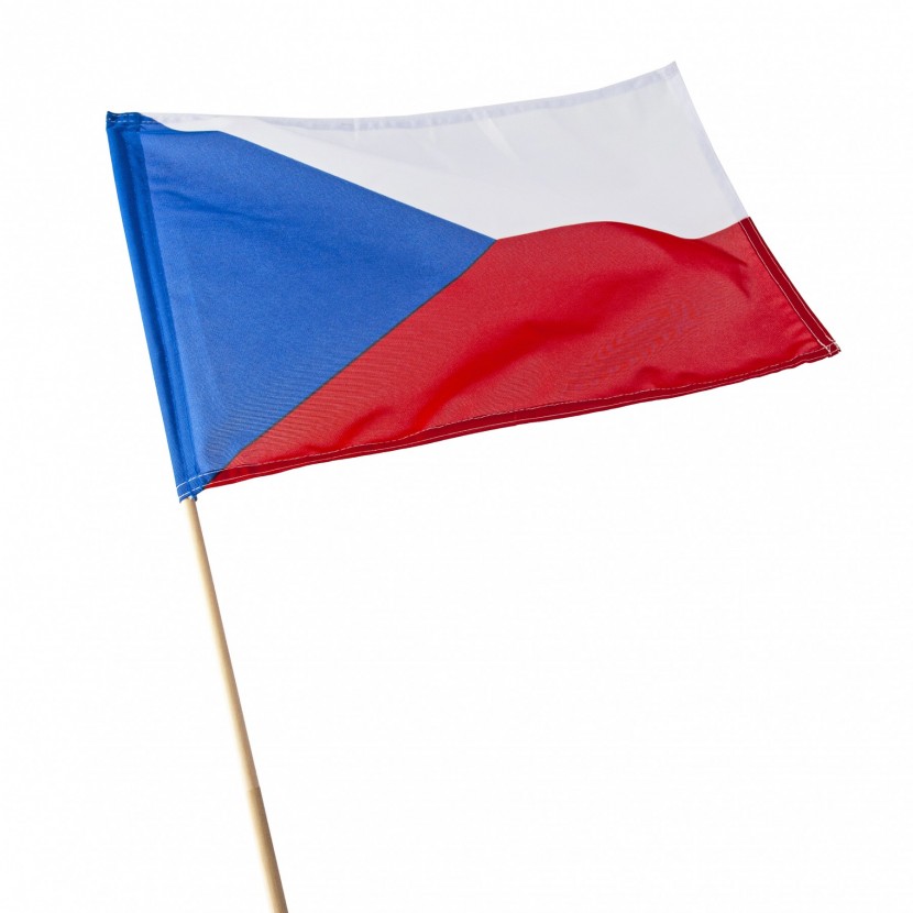 Mvac vlajeka (30 x 45 cm) s devnou tykou (60 cm)